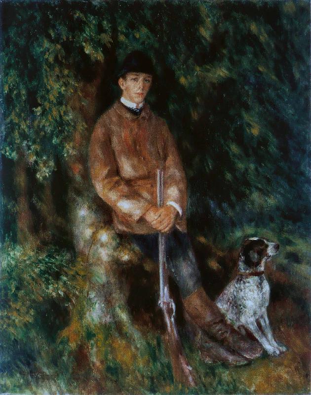 Pierre Auguste Renoir Portrait of Alfred Berard with His Dog France oil painting art